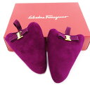 【スプリングセール】サルヴァトーレ フェラガモ シューキーパー ヴァラリボン パープル スエード Ferragamo 【フェラガモ】 p636s 【中古】
