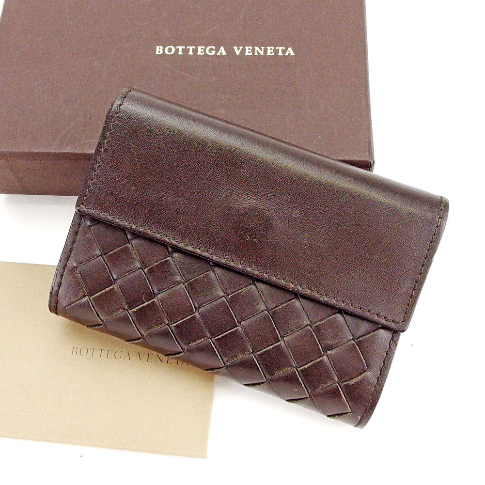 【楽天スーパーSALE】ボッテガ ヴェネタ カードケース カード 名刺入れ イントレチャート ダークブラウン レザー BOTTEGA VENETA 【ボッテガ・ヴェネタ】 t14722s 【中古】