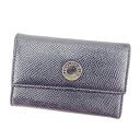 【スプリングセール30％OFF】ブルガリ BVLGARI キーケース レディース メンズ 可 ブラック×シルバー レザー 【ブルガリ】 T15947 【中古】