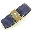 【スプリングセール】サルヴァトーレ フェラガモ Ferragamo ベルト レディース ネイビー×ゴールド 【フェラガモ】 T1006 【中古】