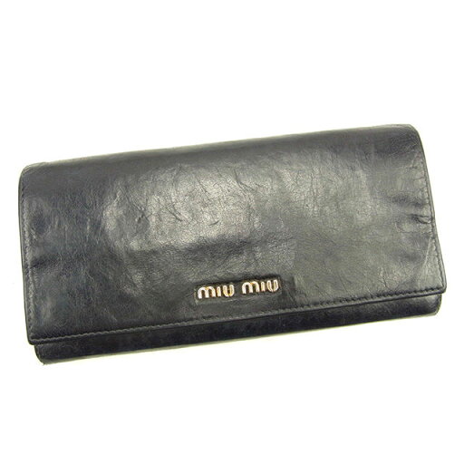 【スプリングセール】ミュウミュウ 長財布 ファスナー付き長財布 ロゴ ブラック×ピンク レザー miu miu 長サイフ サイフ 収納 ユニセックス 小物 【ミュウミュウ】 T1124 【中古】 【スプリングセール】ミュウミュウ 長財布 ファスナー付き長財布 ロゴ ブラック×ピンク レザー miu miu 長サイフ サイフ 収納 ユニセックス 小物 【ミュウミュウ】 T1124 【中古】