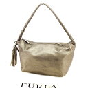 【冬のTHEセール 30%OFF】フルラ ハンドバッグ バック ワンショルダー ゴールド系 レザー FURLA 【フルラ】 t2424s 【中古】