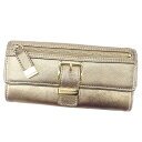 【スプリングセール】マイケルコース 長財布 ファスナー付き長財布 ベルトデザイン ゴールド系 レザー MICHAEL KORS 【マイケルコース】 t823s 【中古】(4)