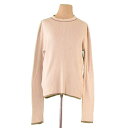 【冬のTHEセール 30%OFF】ミュウミュウ ニット 長袖 セーター ♯Mサイズ リブ ベージュ×カーキ COTTON98％OTHER FIBERS2％ miu miu 【ミュウミュウ】 t966s 【中古】