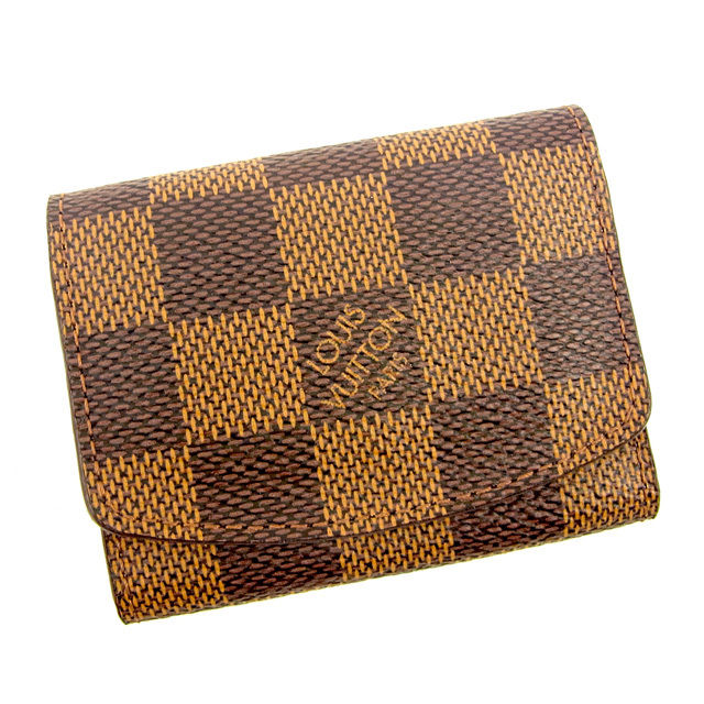 【スプリングセール30％OFF】ルイ ヴィトン カフスケース ピアスケース ダミエ PVC×レザー LOUIS VUITTON 【ルイ・ヴィトン】 t983s 【中古】