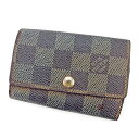 【春の大感謝祭 30％OFF】ルイ ヴィトン Louis Vuitton キーケース 6連キーケース メンズ可 ミュルティクレ6 エベヌ(ブラウン系) ダミエキャンバス 【ルイ・ヴィトン】 T4550 【中古】