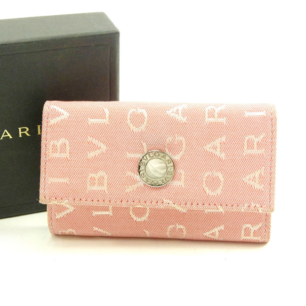 【スプリングセール30％OFF】ブルガリ BVLGARI キーケース 6連キーケース レディース ベージュ×レッド キャンバス×レザー 【ブルガリ】 T4622 【中古】