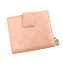 【スプリングセール】【残り1点】 【スプリングセール】【中古】 Wホック財布 二つ折り 財布 ピンク グッチシマ グッチ 男性 女性 ブランド 送料無料 おしゃ...