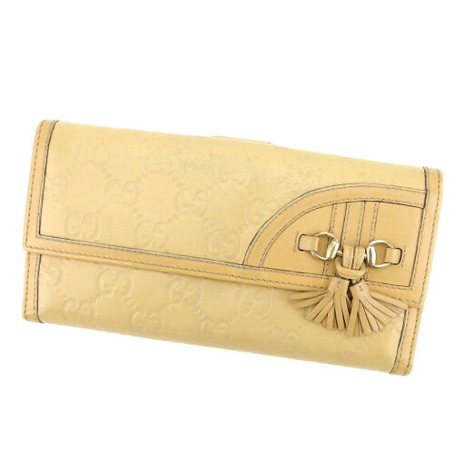 【スプリングセール】グッチ 長財布 Wホック グッチシマ ベージュ レザー GUCCI 【グッチ】 t4945s 【中古】 【スプリングセール】グッチ 長財布 Wホック グッチシマ ベージュ レザー GUCCI 【グッチ】 t4945s 【中古】