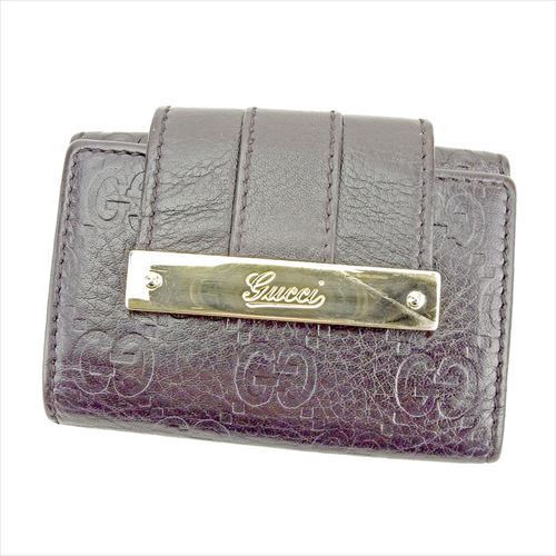 【スプリングセール30％OFF】グッチ キーケース 6連キーケース グッチシマ ブラウン ゴールド レザー GUCCI 【グッチ】 t5542s 【中古】