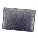 【スプリングセール】ダンヒル dunhill カードケース カード 名刺入れ メンズ可 ブラック 黒 レザー 【ダンヒル】 T5803 【中古】