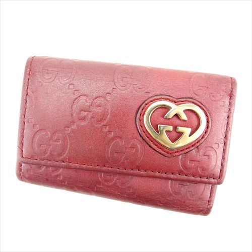 【スプリングセール30％OFF】グッチ GUCCI キーホルダー 6連キーケース レディース ボルドー レザー 【グッチ】 T5972 【中古】