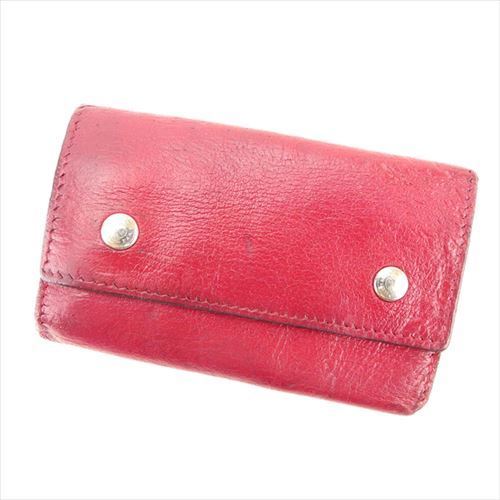 【スプリングセール】エルメス キーケース 4連キーケース エチュイクレ4 レッド レザー HERMES 【エルメス】 t6183s 【中古】