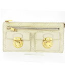 【スプリングセール】マークジェイコブス 長財布 ファスナー付き長財布 ベージュ MARC JACOBS 【マークジェイコブス】 t13180s 【中古】