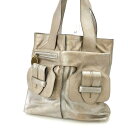 【スプリングセール】クロエ トートバッグ バック ワンショルダー シルバー Chloe 【クロエ】 t13154s 【中古】