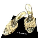 【スプリングセール】ドルチェ&ガッバーナ サンダル #36 パイソン ベージュ×ゴールド DOLCE&GABBANA 【ドルチェ&ガッバーナ】 t14814s 【中古】(4)