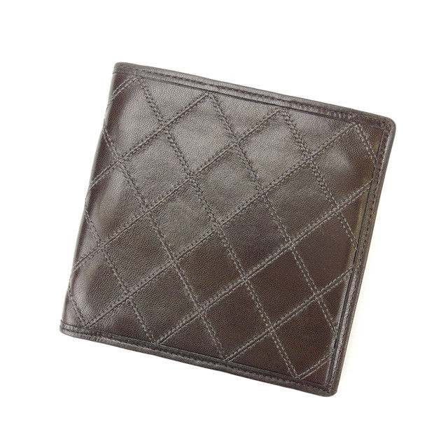 【ブラックフライデー30%OFFクーポン】シャネル 二つ折り札入れ ブランド二つ折り札入れ 二つ折り札入れ ブラウン マトラッセ 【中古】 t14121 ブラン...