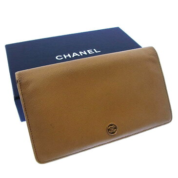 【中古】 シャネル 長財布 ファスナー 二つ折り ココボタン ベージュ×ゴールド CHANEL 長サイフ サイフ 収納 ブランドブランド財布 ユニセックス 小物 人気 贈り物 迅速発送 在庫処分 男性 女性 良品 夏 1点物 T11683