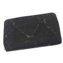 【スプリングセール】シャネル 長財布 ラウンドファスナー 旧トラベルライン ブラック系×シルバー CHANEL 長サイフ サイフ 収納 ユニセックス 小物 【シ...