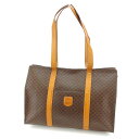 【スプリングセール】セリーヌ トートバッグ バック ワンショルダー マカダム ブラウン CELINE 【セリーヌ】 t12803s 【中古】