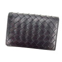 【春の大感謝祭 30％OFF】ボッテガ ヴェネタ BOTTEGA VENETA カードケース カード 名刺入れ レディース ブラック 【ボッテガ・ヴェネタ】 T14964 【中古】