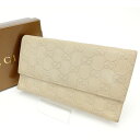 【スプリングセール】グッチ 三つ折り財布 長財布 グッチシマ ホワイト GUCCI 【グッチ】 t12554s 【中古】(4)