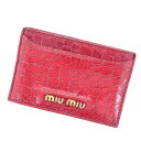 【Rakuten Fashion THE SALE】ミュウミュウ miumiu 名刺入れ カードケース カード レディース レッド 【ミュウミュウ】 T12740 【中古】