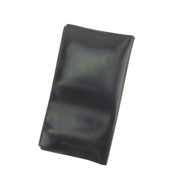 【スプリングセール】ブルガリ 長札入れ ブラック BVLGARI 【ブルガリ】 t15354s 【中古】