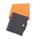 【スプリングセール】エルメス 手帳カバー ミニサイズ ユリスミニ ブラック×シルバー HERMES 【エルメス】 t13152s 【中古】