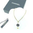 【冬のTHEセール 30%OFF】シャネル ネックレス アクセサリー ココマーク ホワイト×ブラック×ゴールド CHANEL 【シャネル】 t16236s 【中古】