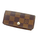 【ファッションセール】 【10%オフ】 【中古】 ルイヴィトン Louis Vuitton キーケース レディース ミュルティクレ4 ブラウン系 ダミエキャンバス T11665 A