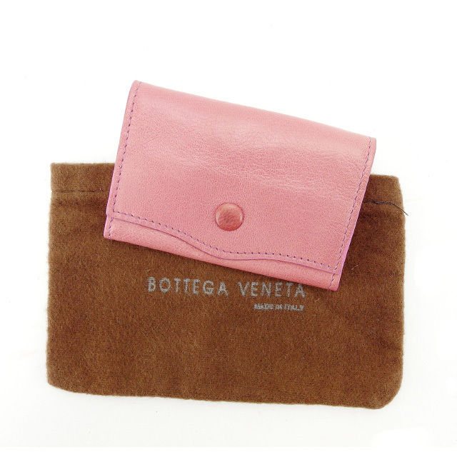 【スプリングセール30％OFF】ボッテガ ヴェネタ コインケース ケース 小銭入れ イントレチャート ピンク BOTTEGA VENETA 【ボッテガ・ヴェネタ】 t15022s 【中古】