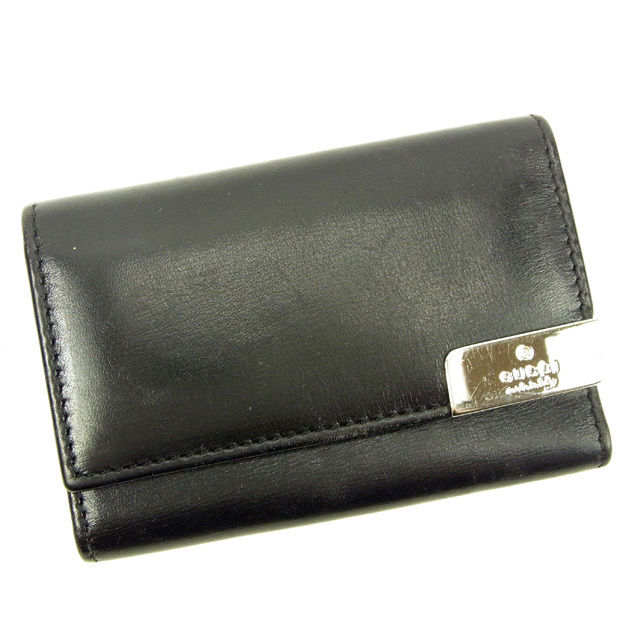 グッチ キーケース 6連キーケース ブラック レザー Gucci 【グッチ】 t11253s 【中古】