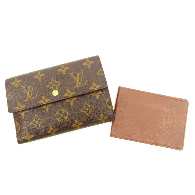 【スプリングセール30％OFF】ルイヴィトン 三つ折り財布 ポルトトレゾールエテュイパピエ モノグラム PVC×レザ- LOUIS VUITTON 【ルイ・ヴィトン】 t13457s 【中古】