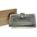 【春の大感謝祭 30％OFF】グッチ 長財布 Wホック ブラック レザー Gucci 【グッチ】 t15145s 【中古】