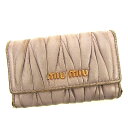 【スプリングセール】ミュウミュウ キーケース 6連キーケース マテラッセ パープル系 レザー miu miu t14451s ! 【中古】