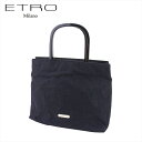 【冬のTHEセール 30%OFF】【中古】 エトロ トートバッグ ハンドバッグ ブラック ナイロン×プラスチック ETRO L4062