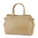 【スプリングセール】マックスマーラ トートバッグ バック トート ハンドバッグ バック ロゴプレート ブラウン ゴールド レザー Max Mara バック 収納...