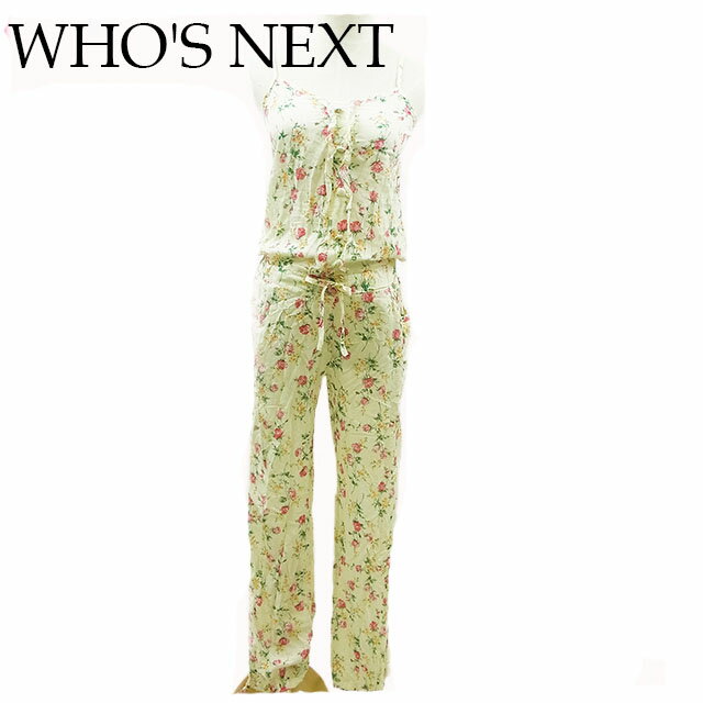 【スプリングセール】フーズ・ネクスト Who's Next サロペット レディース ベージュ×レッド系 【フーズ・ネクスト】 T11990 【中古】