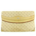 【スプリングセール】グッチ クラッチバッグ バック オールドグッチ ダブルGプレート ベージュ×グレー系 PVC×レザー GUCCI セカンドバッグ バック フ...