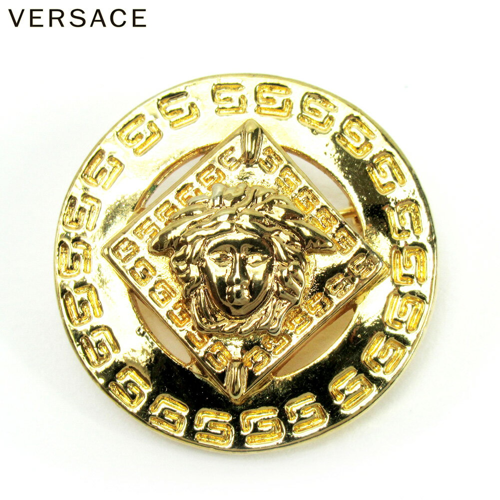 【スプリングセール30％OFF】ジャンニ ヴェルサーチ ブローチ アクセサリー メデューサ ゴールド GIANNI VERSACE 【ジャンニ ヴェルサーチ】 t10107s 【中古】