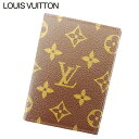 【冬のTHEセール 30%OFF】ルイ ヴィトン Louis Vuitton 定期入れ ケース パスケース レディース メンズ ブラウン ベージュ モノグラムキャンバス T10328 【中古】