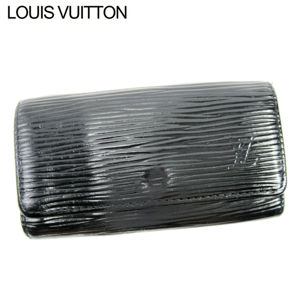 【スプリングセール30％OFF】ルイ ヴィトン LOUIS VUITTON キーケース 4連キーケース レディース メンズ ミュルティクレ4 ブラック エピレザ- 【ルイ・ヴィトン】 F1565 【中古】