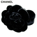 【スプリングセール】シャネル CHANEL コサージ アクセサリー レディース ブラック ベロア 【シャネル】 T10449 【中古】