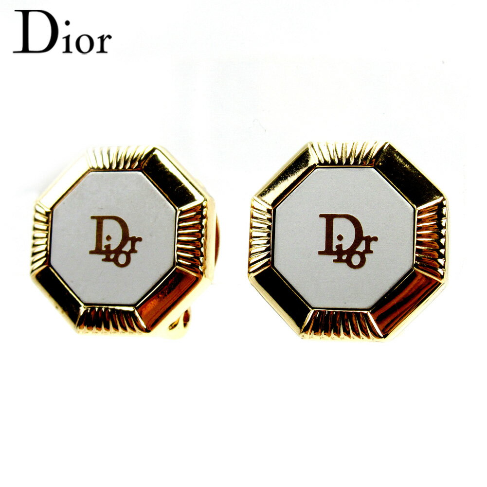 【スプリングセール30％OFF】ディオール イヤリング アクセサリー ロゴ シルバー ゴールド Dior 【ディオール】 t10495s 【中古】