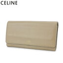 【スプリングセール】セリーヌ 長財布 ファスナー付き 財布 レディース メンズ ロゴ ベージュ ゴールド レザー CELINE 【セリーヌ】 t10556s 【...