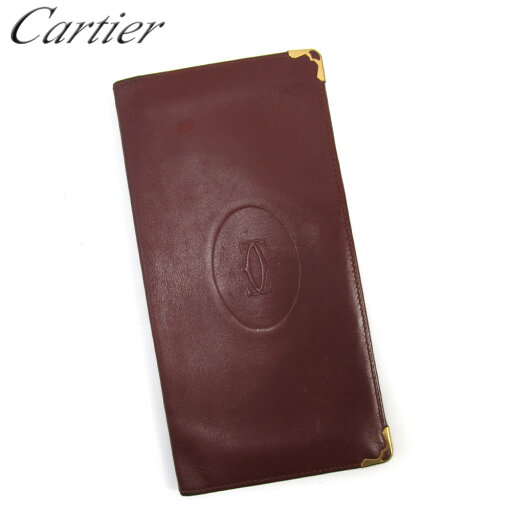 【スプリングセール】カルティエ 長札入れ 長財布 レディース メンズ マストライン ボルドー レザー Cartier 【カルティエ】 t16704s 【中古】 【スプリングセール】カルティエ 長札入れ 長財布 レディース メンズ マストライン ボルドー レザー Cartier 【カルティエ】 t16704s 【中古】