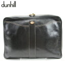 【スプリングセール】ダンヒル 書類ケース ドキュメントケース メンズ ブラック キャンバス×レザー dunhill 【ダンヒル】 t16725s 【中古】