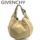 【春の大感謝祭 30％OFF】ジバンシィ ハンドバッグ バック レディース パイソン型押し ベージュ レザー GIVENCHY 【ジバンシィ】 t16767s 【中古】