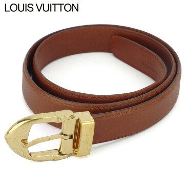 【中古】 ルイ ヴィトン ベルト レディース メンズ タイガ ブラウン ゴールド レザー×ゴールド金具 Louis Vuitton T16868